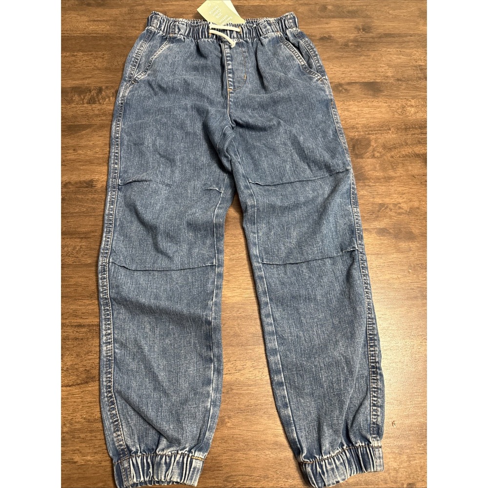 H&M Blue Denim Jogger Pull‎ On Stretch Size 9/10 Youth Kids NWT Brand New